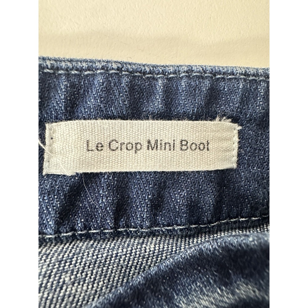 Frame Le Crop Mini Boot Atlas Jeans Women's Size 25 Blue Stretch Designer - Picture 7 of 12